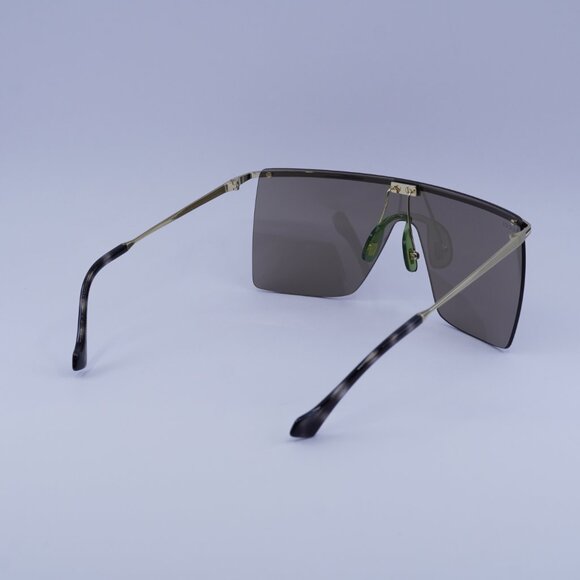 Gucci GG1096S 002 Sunglasses Gold Shield Frame, Brown Lenses - Picture 10 of 11